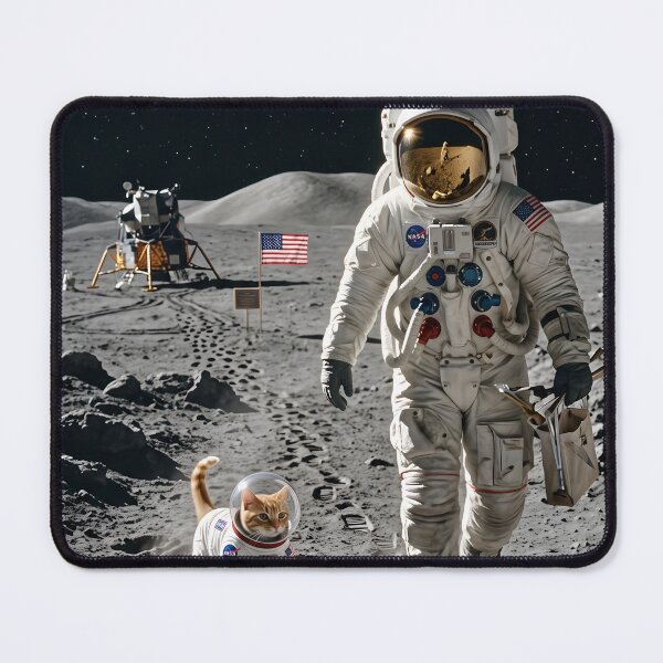 Item preview, Walking the cat on the moon designed and sold by WiseBow.