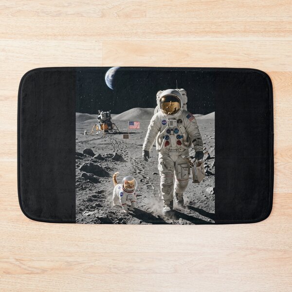 Item preview, Walking the cat on the moon designed and sold by WiseBow.