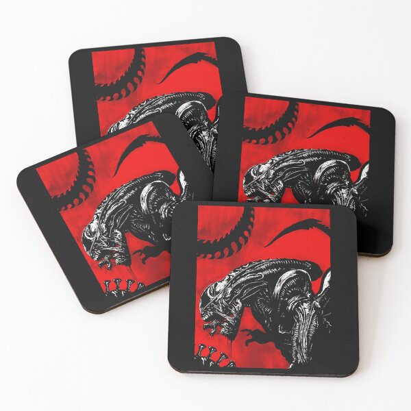Item preview, Xenomorph Alien Monster Artwork On Red Background designed and sold by PolarGraphicsSA.