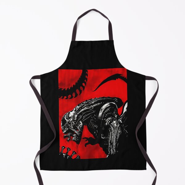 Artikelvorschau, Xenomorph-Alien-Monster-Illustration auf rotem Hintergrund entworfen und verkauft von PolarGraphicsSA.
