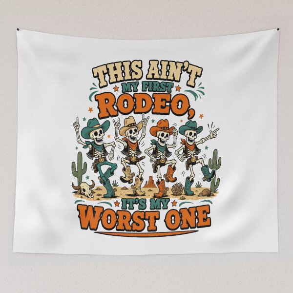 Item preview, Dancing Cowboy Skeletons Wild West Halloween Design designed and sold by JansenGS.