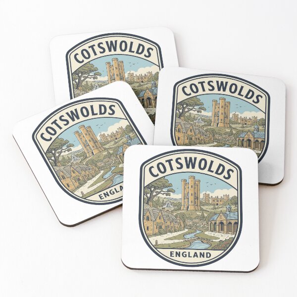 Item preview, Cotswolds England Vintage Travel Badge Illustration designed and sold by k3rstman1.