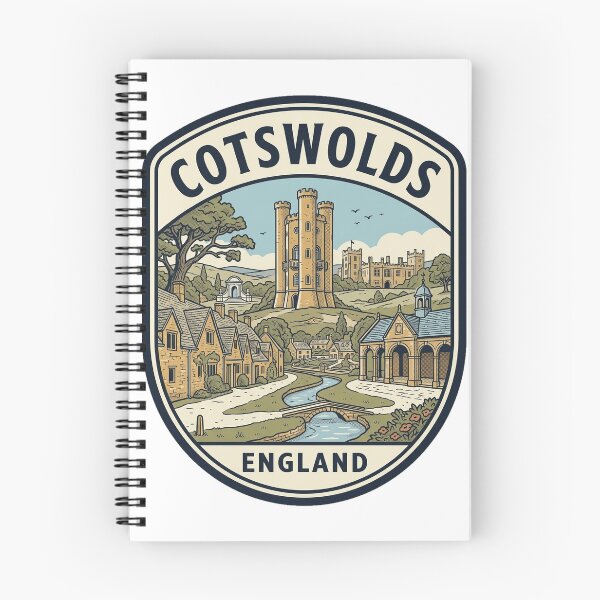 Item preview, Cotswolds England Vintage Travel Badge Illustration designed and sold by k3rstman1.
