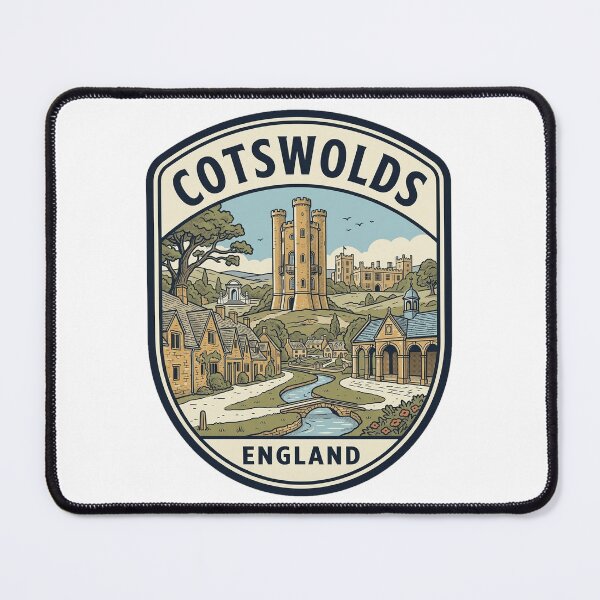 Item preview, Cotswolds England Vintage Travel Badge Illustration designed and sold by k3rstman1.