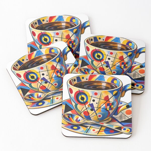 Item preview, Kandinsky Inspired Coffee Cup – Colorful Abstract Art designed and sold by ChicClicker.