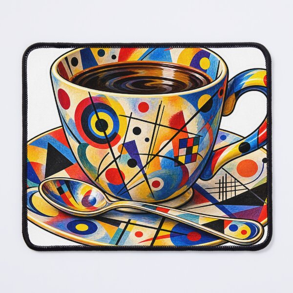 Item preview, Kandinsky Inspired Coffee Cup – Colorful Abstract Art designed and sold by ChicClicker.