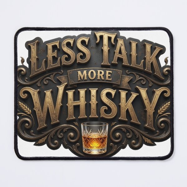 Item preview, Bold Orange LESS TALK MORE WHISKY designed and sold by dazzlemakers.