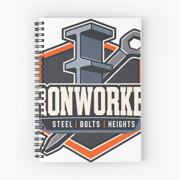 Item preview, Ironworker Badge Modern Industrial Emblem Trade Gift designed and sold by BoosterShop.