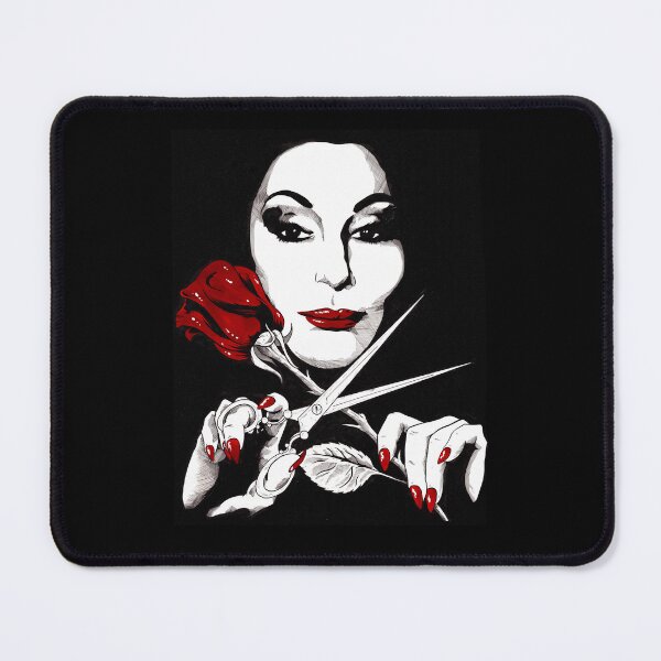 Item preview, Woman With Red Nails Cutting Rose Stem With Scissors designed and sold by PolarGraphicsSA.