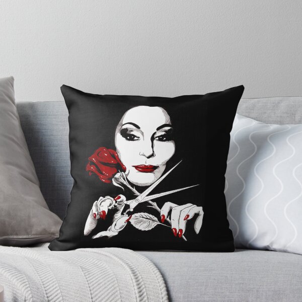 Item preview, Woman With Red Nails Cutting Rose Stem With Scissors designed and sold by PolarGraphicsSA.