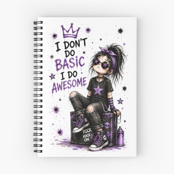 Item preview, I Don't Do Basic I Do Awesome - Sassy Alternative Girl Punk Art designed and sold by Shadow Sprite Art.