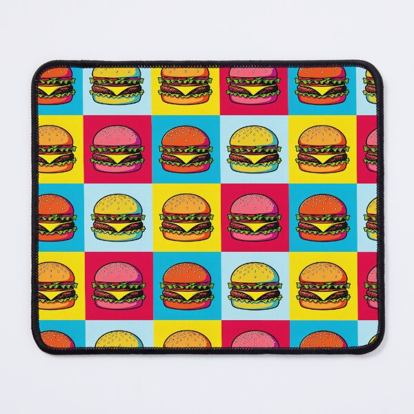 Item preview, Colorful Pop Art Burger – Neon Cheeseburger Fast Food Design designed and sold by Generic RedHead Designs.