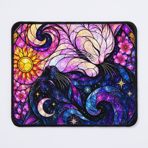 Item preview, ⚖️ PURRFECTLY BALANCED COLLECTION ⚖️ - STAINED-GLASS CATS v1 designed and sold by WheelieGdArt.