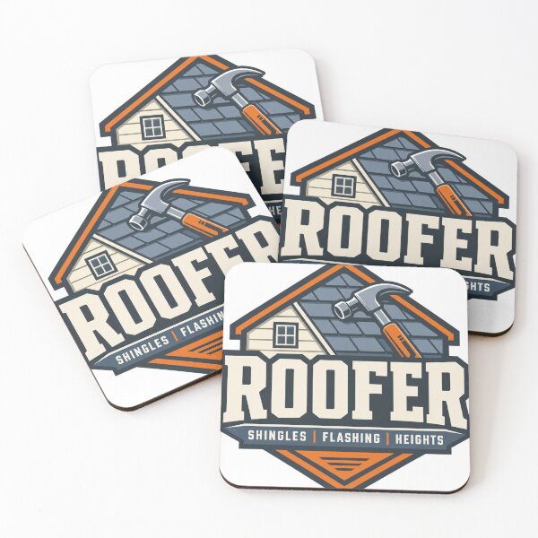 Item preview, Roofer Badge Modern Industrial Emblem Trade Gift designed and sold by BoosterShop.