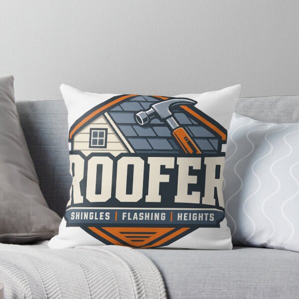 Item preview, Roofer Badge Modern Industrial Emblem Trade Gift designed and sold by BoosterShop.