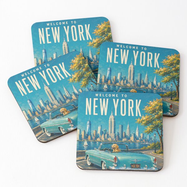 Item preview, Welcome to New York – Vintage Travel Poster designed and sold by LuluLeb.