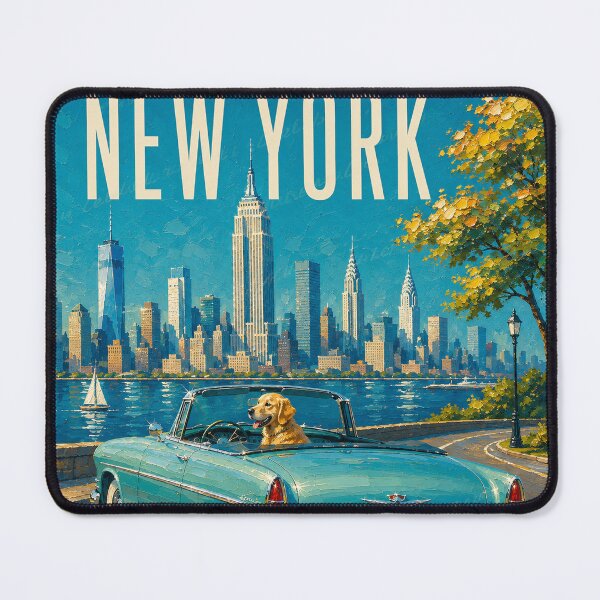Item preview, Welcome to New York – Vintage Travel Poster designed and sold by LuluLeb.