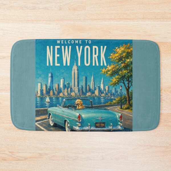 Item preview, Welcome to New York – Vintage Travel Poster designed and sold by LuluLeb.