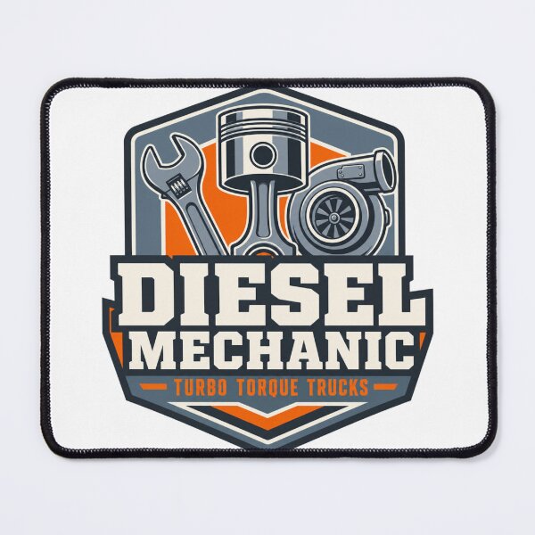 Item preview, Diesel Mechanic Badge Modern Industrial Emblem Trade Gift designed and sold by BoosterShop.