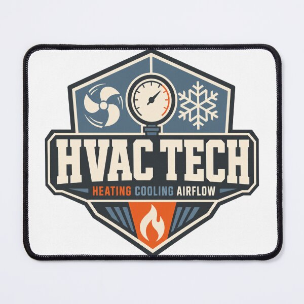 Item preview, HVAC Tech Badge Modern Industrial Emblem Trade Gift designed and sold by BoosterShop.