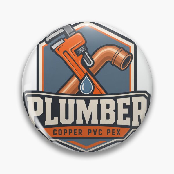 Item preview, Plumber Badge Modern Industrial Emblem Trade Gift designed and sold by BoosterShop.