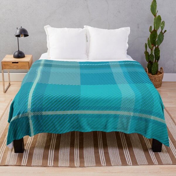 Item preview, Vibrant Ocean Blue and Turquoise Tartan Plaid Pattern designed and sold by Momoko-Hikaru.
