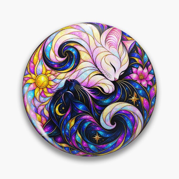 Item preview, ⚖️ PURRFECTLY BALANCED COLLECTION ⚖️ - STAINED-GLASS CATS v2 designed and sold by WheelieGdArt.