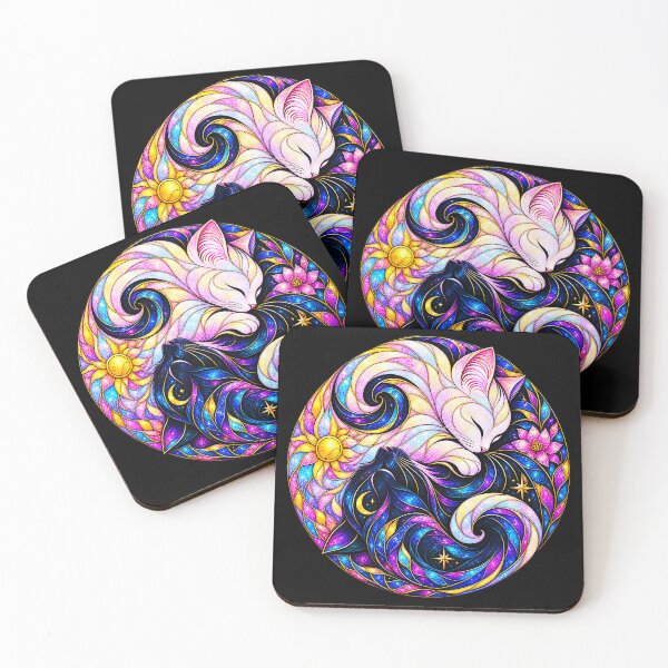 Item preview, ⚖️ PURRFECTLY BALANCED COLLECTION ⚖️ - STAINED-GLASS CATS v2 designed and sold by WheelieGdArt.