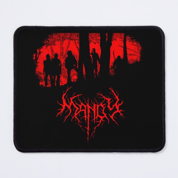 Item preview, Dark Silhouettes Standing In Red Forest designed and sold by PolarGraphicsSA.