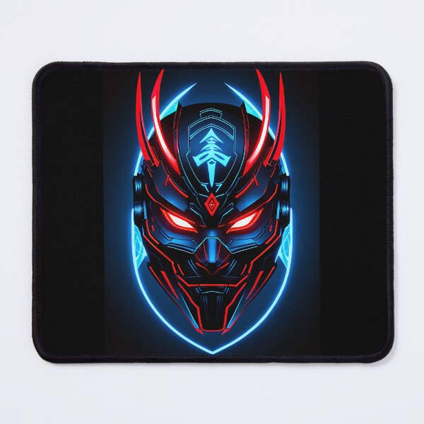 Item preview, Futuristic Neon Samurai Mask Gamer Art designed and sold by CuteSlothWorld.