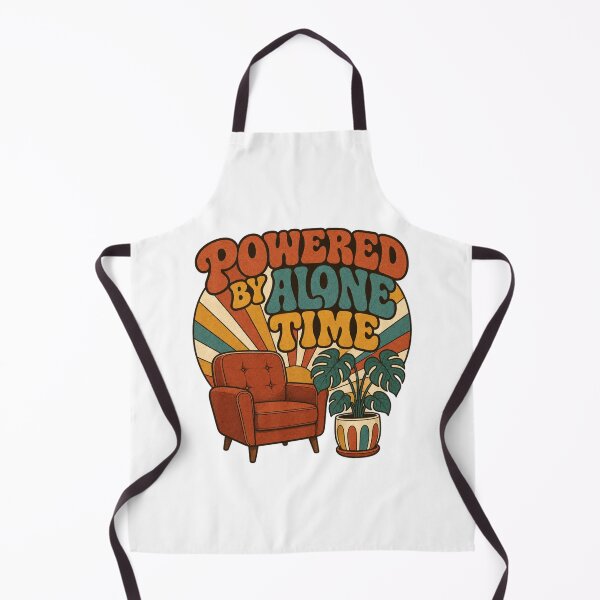 Item preview, Powered By Alone Time Retro Groovy Introvert Gift designed and sold by BoosterShop.