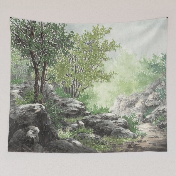 Item preview, July 19th birthday flower Yellow Monkshood Landscape designed and sold by 366birthflower.