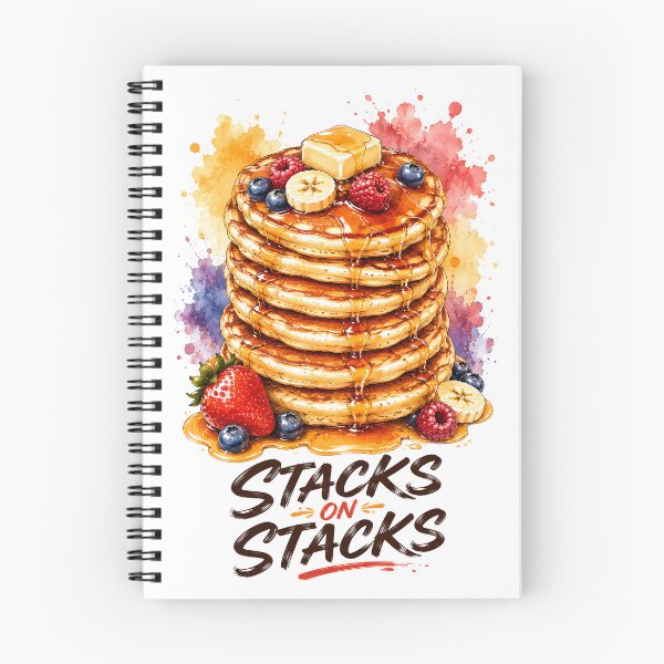 Item preview, Stacks On Stacks - Pancake Lover Food Illustration designed and sold by Shadow Sprite Art.