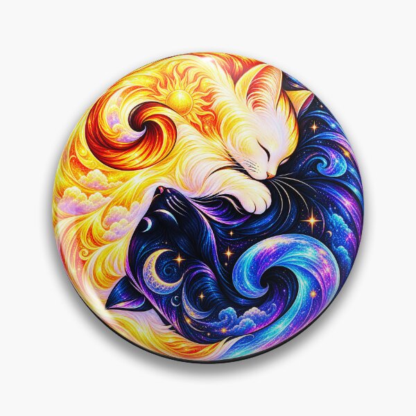 Item preview, ⚖️ PURRFECTLY BALANCED COLLECTION ⚖️ - SUN CAT & MOON CAT designed and sold by WheelieGdArt.