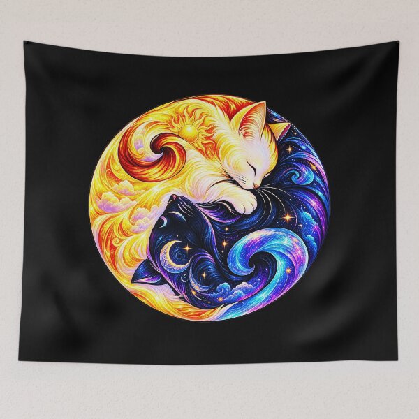 Item preview, ⚖️ PURRFECTLY BALANCED COLLECTION ⚖️ - SUN CAT & MOON CAT designed and sold by WheelieGdArt.