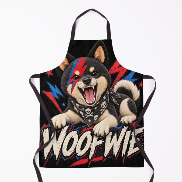 Item preview, Punk Shiba Inu Dog Skull Bandana Woofwie Rock Lightning designed and sold by BRTHRCNK01.