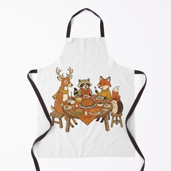 Item preview, Cute Woodland Animals Thanksgiving Dinner Table Feast Fall Holiday designed and sold by raedattia.