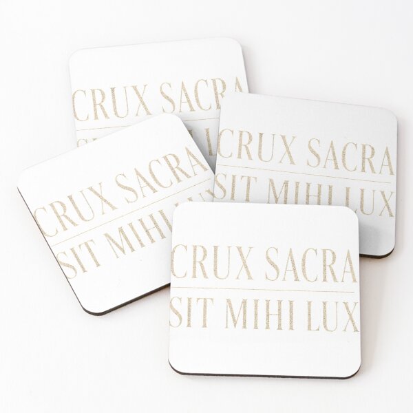 Item preview, Crux Sacra Sit Mihi Lux Benedictus Prayer Gold designed and sold by BoosterShop.