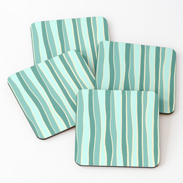 Item preview, Imperfect stripe- Seafoam Teal Green  designed and sold by Pattern Petals.
