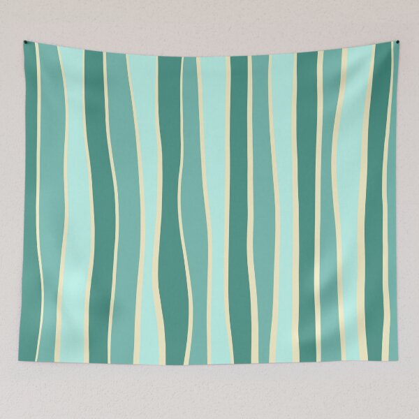 Item preview, Imperfect stripe- Seafoam Teal Green  designed and sold by Pattern Petals.