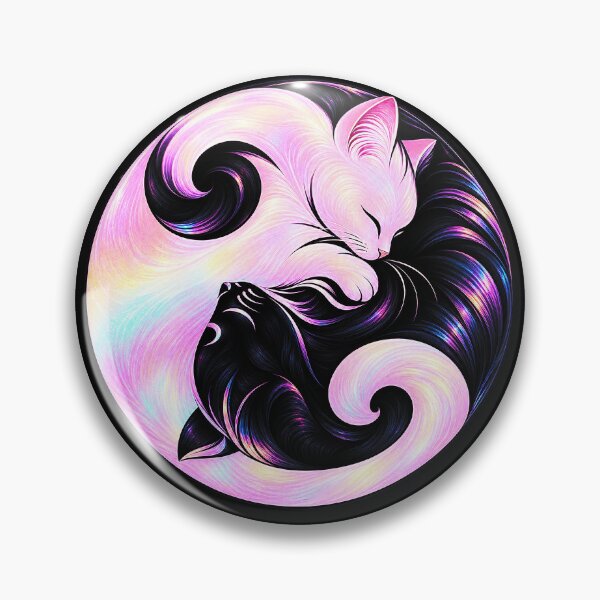 Item preview, ⚖️ PURRFECTLY BALANCED COLLECTION ⚖️ - WHITE CAT & BLACK CAT designed and sold by WheelieGdArt.