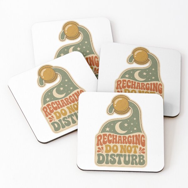Item preview, Recharging Do Not Disturb Retro Door Hanger Saying designed and sold by BoosterShop.