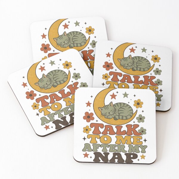 Item preview, Talk To Me After My Nap Retro Cat Saying designed and sold by BoosterShop.