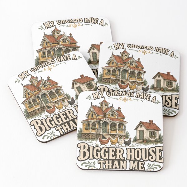 Item preview, My Chickens Have A Bigger House Than Me Funny Coop Gift designed and sold by BoosterShop.