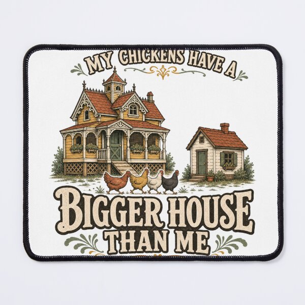 Item preview, My Chickens Have A Bigger House Than Me Funny Coop Gift designed and sold by BoosterShop.