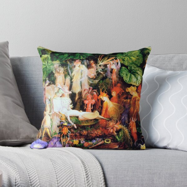 The Fairy's Funeral - John Anster Fitzgerald Throw Pillow