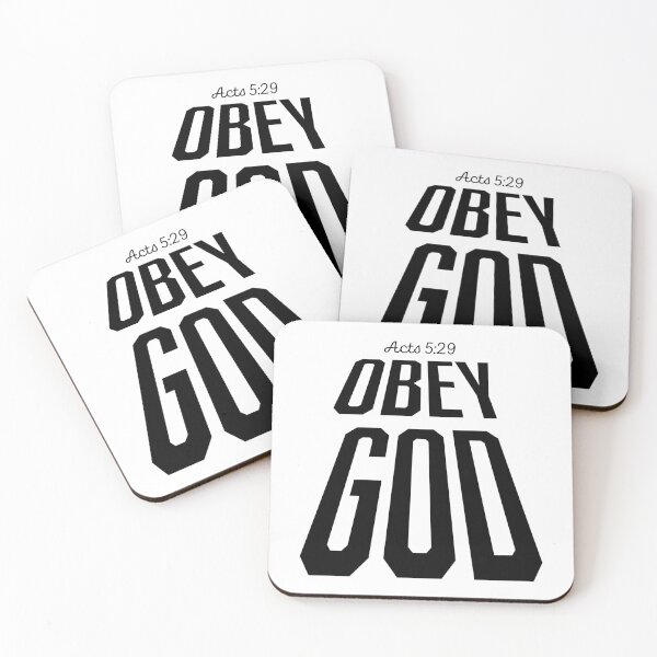 Item preview, Obey God – Christian Faith Typography T-Shirt Design designed and sold by CrossCrafted.