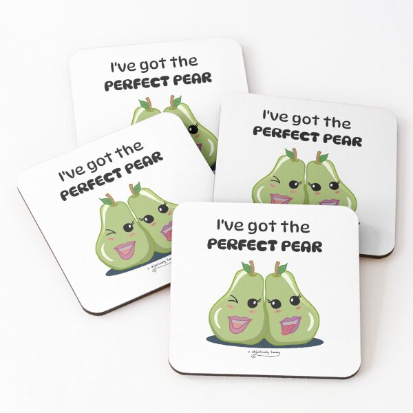 Item preview, I've Got The Perfect Pear Funny Cute Fruit Couple Art designed and sold by TharaMurads.
