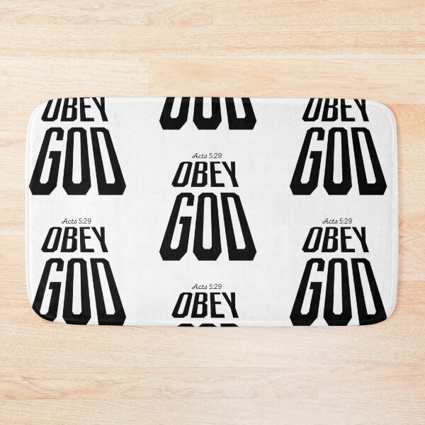 Item preview, Obey God – Christian Faith Typography T-Shirt Design designed and sold by CrossCrafted.