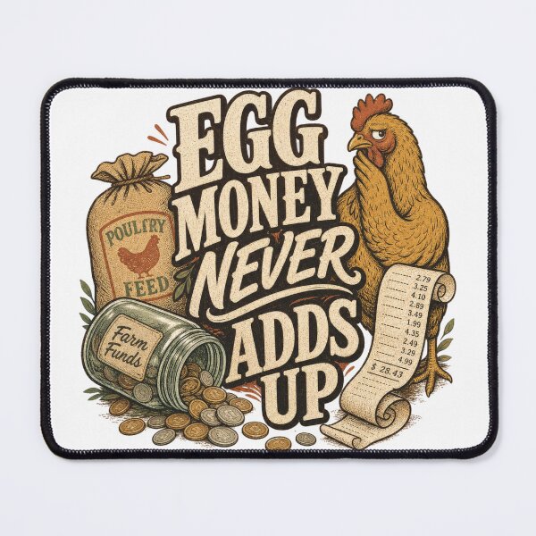 Item preview, Egg Money Never Adds Up Funny Backyard Chicken Gift designed and sold by BoosterShop.